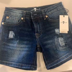 NWT 7 for all man kind girls shorts size 8